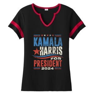 Kamala Harris For President 2024 President Campaign Ladies Halftime Notch Neck Tee