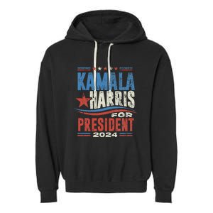 Kamala Harris For President 2024 President Campaign Garment-Dyed Fleece Hoodie