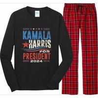 Kamala Harris For President 2024 President Campaign Long Sleeve Pajama Set