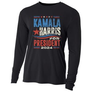 Kamala Harris For President 2024 President Campaign Cooling Performance Long Sleeve Crew