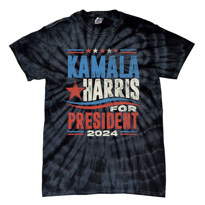 Kamala Harris For President 2024 President Campaign Tie-Dye T-Shirt