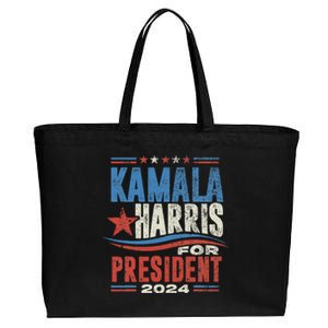 Kamala Harris For President 2024 President Campaign Cotton Canvas Jumbo Tote