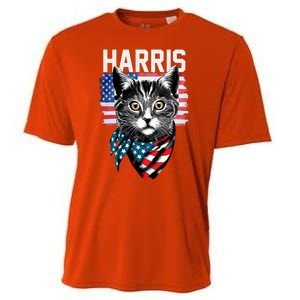 Kamala Harris For President 2024 Funny Cat Lady Cooling Performance Crew T-Shirt