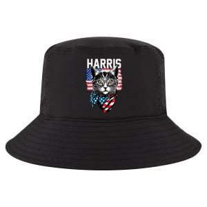 Kamala Harris For President 2024 Funny Cat Lady Cool Comfort Performance Bucket Hat