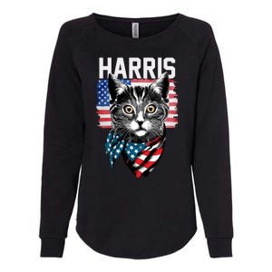 Kamala Harris For President 2024 Funny Cat Lady Womens California Wash Sweatshirt