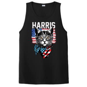 Kamala Harris For President 2024 Funny Cat Lady PosiCharge Competitor Tank