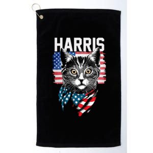 Kamala Harris For President 2024 Funny Cat Lady Platinum Collection Golf Towel