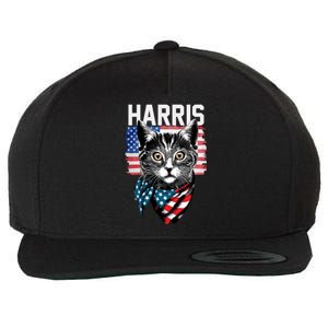 Kamala Harris For President 2024 Funny Cat Lady Wool Snapback Cap