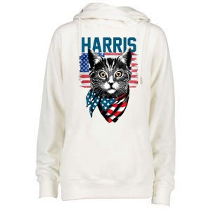 Kamala Harris For President 2024 Funny Cat Lady Womens Funnel Neck Pullover Hood