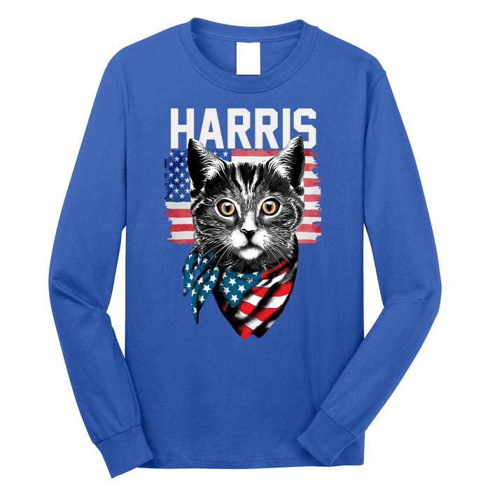 Kamala Harris For President 2024 Funny Cat Lady Long Sleeve Shirt