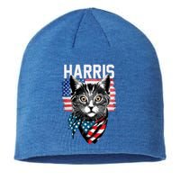 Kamala Harris For President 2024 Funny Cat Lady Sustainable Beanie