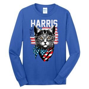 Kamala Harris For President 2024 Funny Cat Lady Tall Long Sleeve T-Shirt