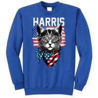 Kamala Harris For President 2024 Funny Cat Lady Tall Sweatshirt