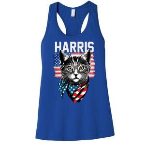 Kamala Harris For President 2024 Funny Cat Lady Women's Racerback Tank