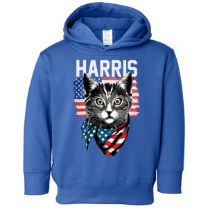 Kamala Harris For President 2024 Funny Cat Lady Toddler Hoodie