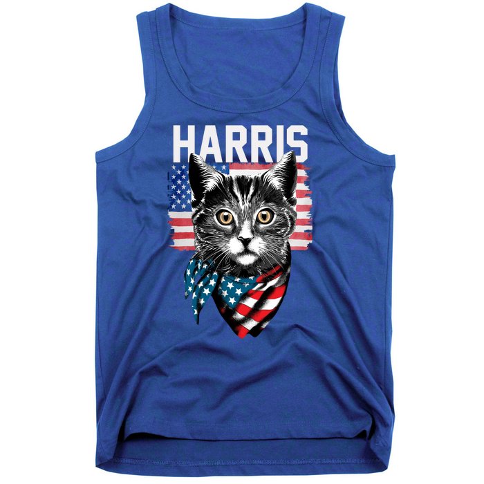 Kamala Harris For President 2024 Funny Cat Lady Tank Top