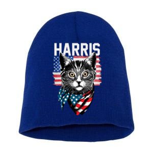 Kamala Harris For President 2024 Funny Cat Lady Short Acrylic Beanie