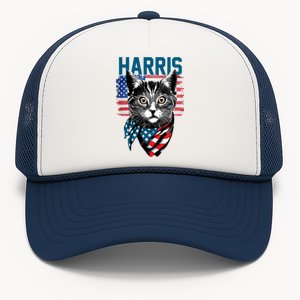 Kamala Harris For President 2024 Funny Cat Lady Trucker Hat