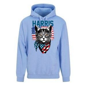 Kamala Harris For President 2024 Funny Cat Lady Unisex Surf Hoodie