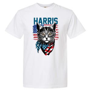 Kamala Harris For President 2024 Funny Cat Lady Garment-Dyed Heavyweight T-Shirt