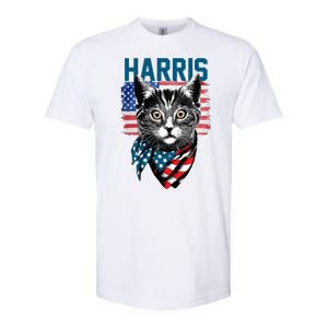 Kamala Harris For President 2024 Funny Cat Lady Softstyle CVC T-Shirt