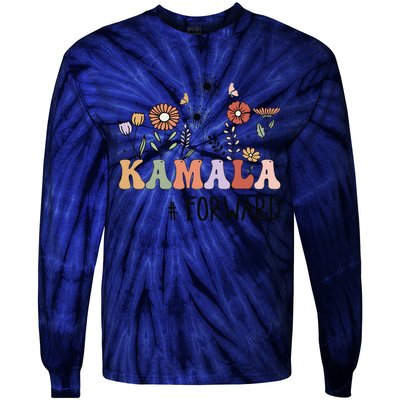 Kamala Harris Forward 2024 Presidential Election President Tie-Dye Long Sleeve Shirt