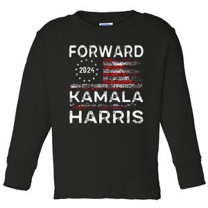 Kamala Harris Forward 2024 Presidential Election President Toddler Long Sleeve Shirt