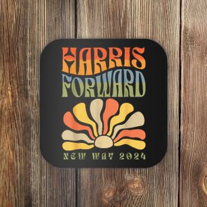 Kamala Harris Forward 2024 Presidential Election Groovy Coaster