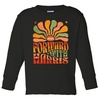 Kamala Harris Forward 2024 Presidential Election President Toddler Long Sleeve Shirt