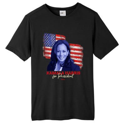 Kamala Harris For President 2024 Madam Vice President Tall Fusion ChromaSoft Performance T-Shirt