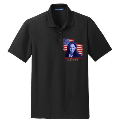 Kamala Harris For President 2024 Madam Vice President Dry Zone Grid Polo