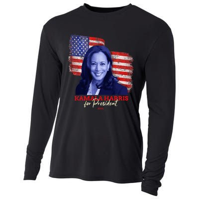 Kamala Harris For President 2024 Madam Vice President Cooling Performance Long Sleeve Crew