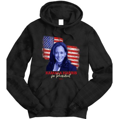 Kamala Harris For President 2024 Madam Vice President Tie Dye Hoodie