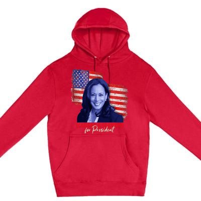 Kamala Harris For President 2024 Madam Vice President Premium Pullover Hoodie