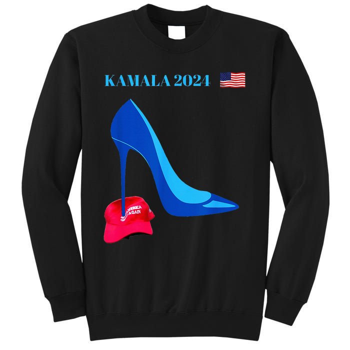 Kamala Harris For President 2024 High Heel Crushed Maga Hat Sweatshirt