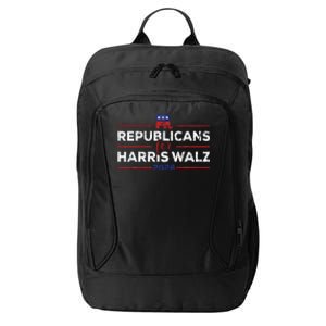 Kamala Harris For President Republicans For Harris Waltz City Backpack