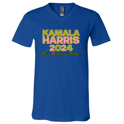 Kamala Harris For President 2024 Green Democratic Gift V-Neck T-Shirt