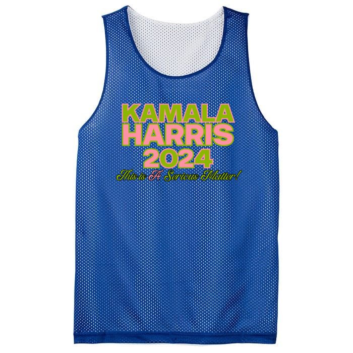 Kamala Harris For President 2024 Green Democratic Gift Mesh Reversible Basketball Jersey Tank