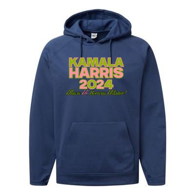 Kamala Harris For President 2024 Green Democratic Gift Performance Fleece Hoodie