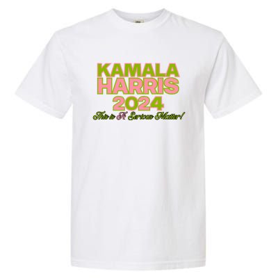 Kamala Harris For President 2024 Green Democratic Gift Garment-Dyed Heavyweight T-Shirt