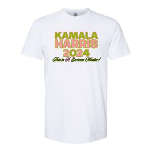 Kamala Harris For President 2024 Green Democratic Gift Softstyle CVC T-Shirt