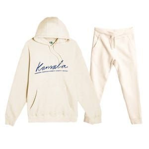 Kamala Harris For President 2024 Kamala Signature Premium Hooded Sweatsuit Set