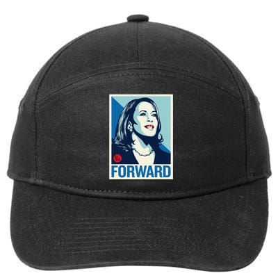 Kamala Harris Forward 2024 Presidential Election President Gift 7-Panel Snapback Hat