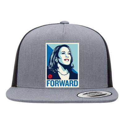 Kamala Harris Forward 2024 Presidential Election President Gift Flat Bill Trucker Hat