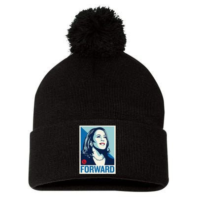 Kamala Harris Forward 2024 Presidential Election President Gift Pom Pom 12in Knit Beanie