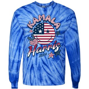 Kamala Harris For President 2024 Gift Tie-Dye Long Sleeve Shirt