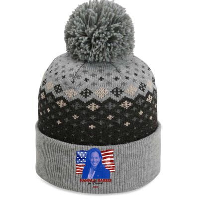 Kamala Harris For President Usa 2024 Madam The Baniff Cuffed Pom Beanie