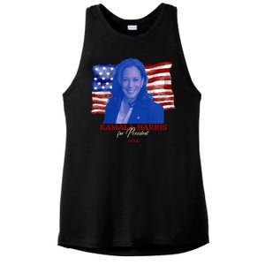 Kamala Harris For President Usa 2024 Madam Ladies PosiCharge Tri-Blend Wicking Tank