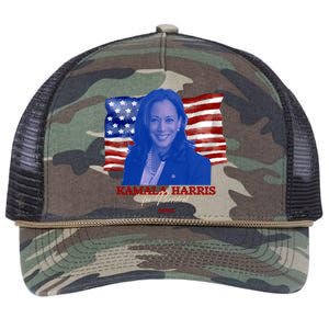 Kamala Harris For President Usa 2024 Madam Retro Rope Trucker Hat Cap