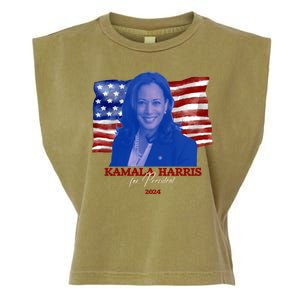 Kamala Harris For President Usa 2024 Madam Garment-Dyed Women's Muscle Tee